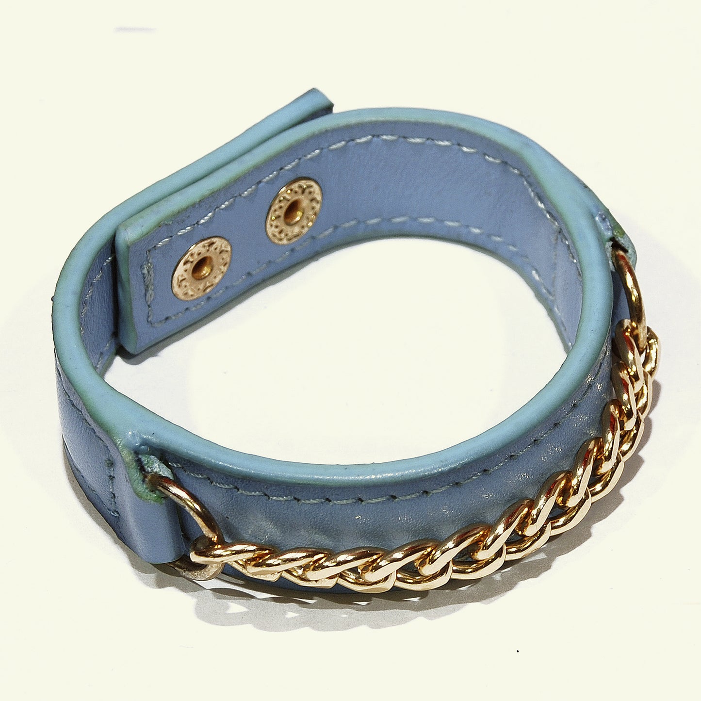 Bracelet in airbrushed calfskin "Cloudy Day"