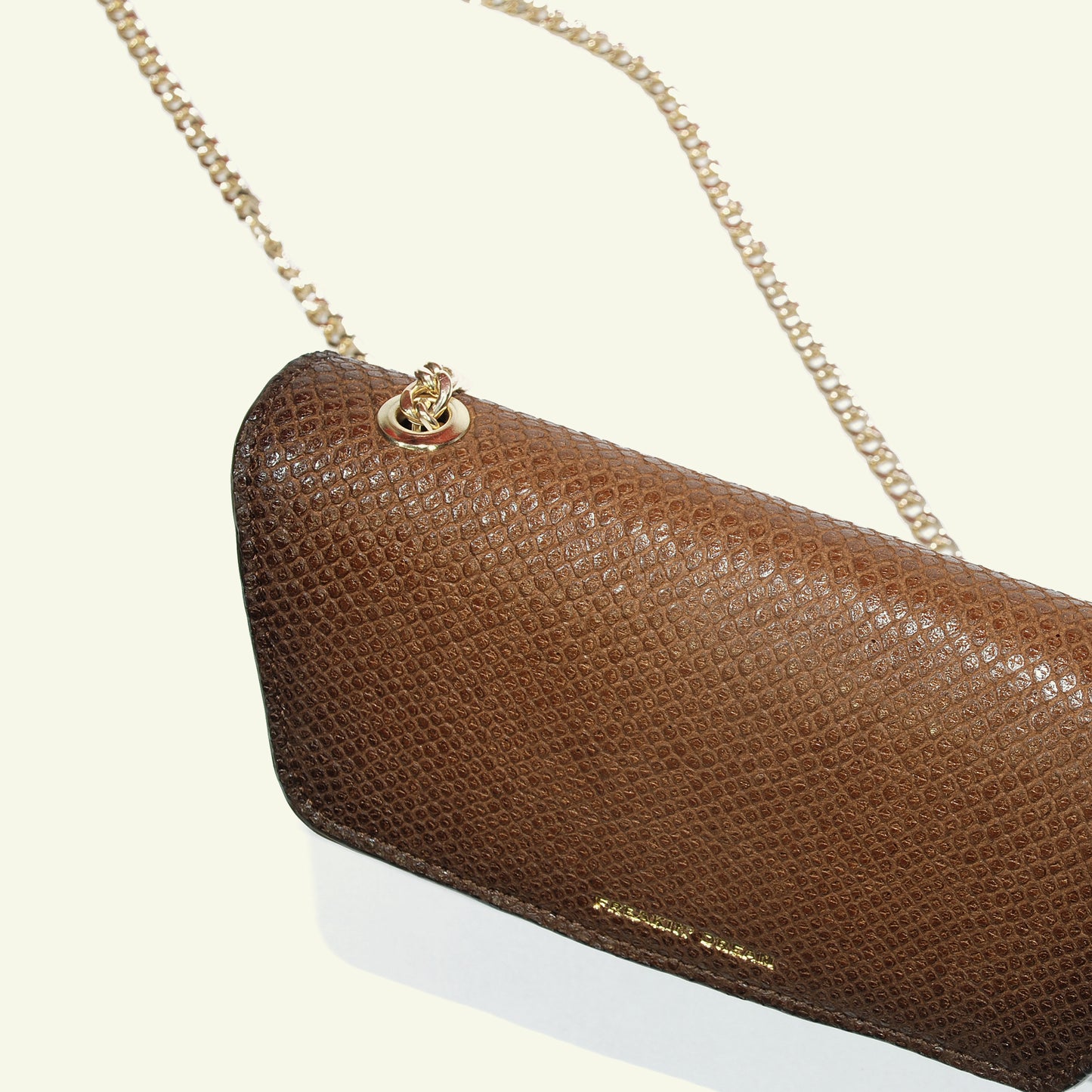 Gia Bag in airbrushed leather "Caramel Reptile"