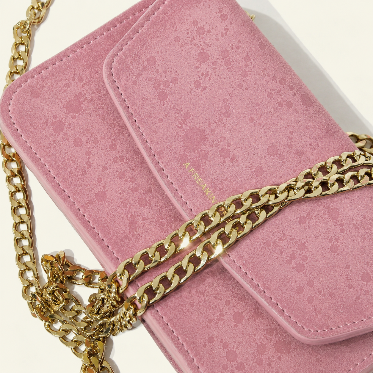Gia Bag in airbrushed Suede "Pink Stains"