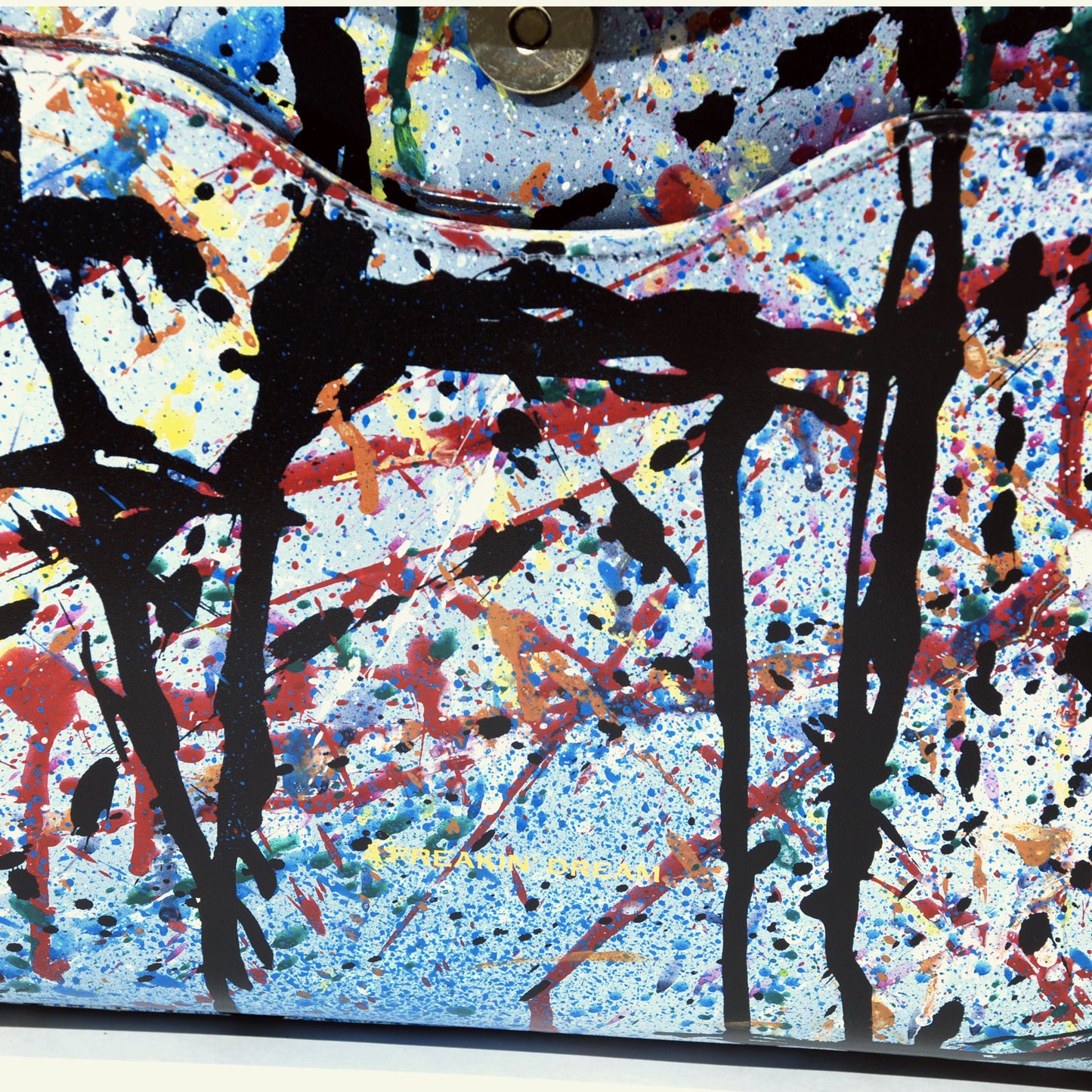 Large Pascale Bag in airbrushed leather "AFD Multicolor Attack"