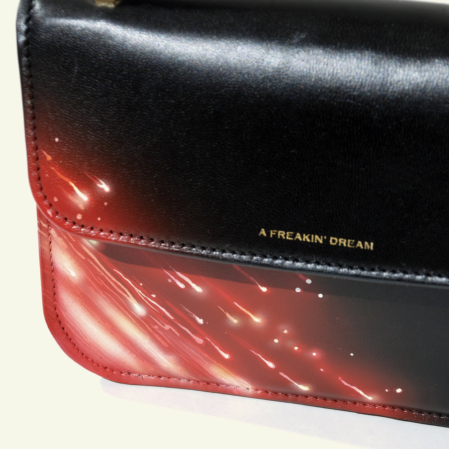 Tori Mini Bag in airbrushed leather "Armageddon"