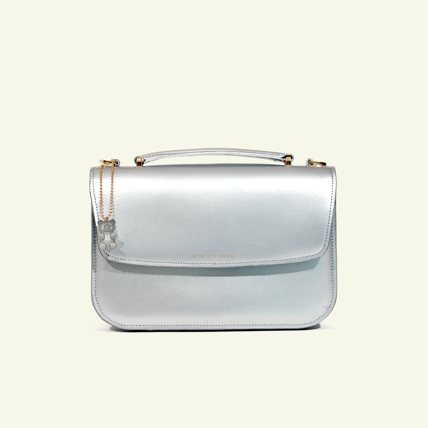 Tori bag in airbrushed leather "Steel"