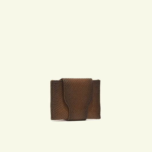 Portafoglio in Vitello Aerografato “Caramel Reptile”