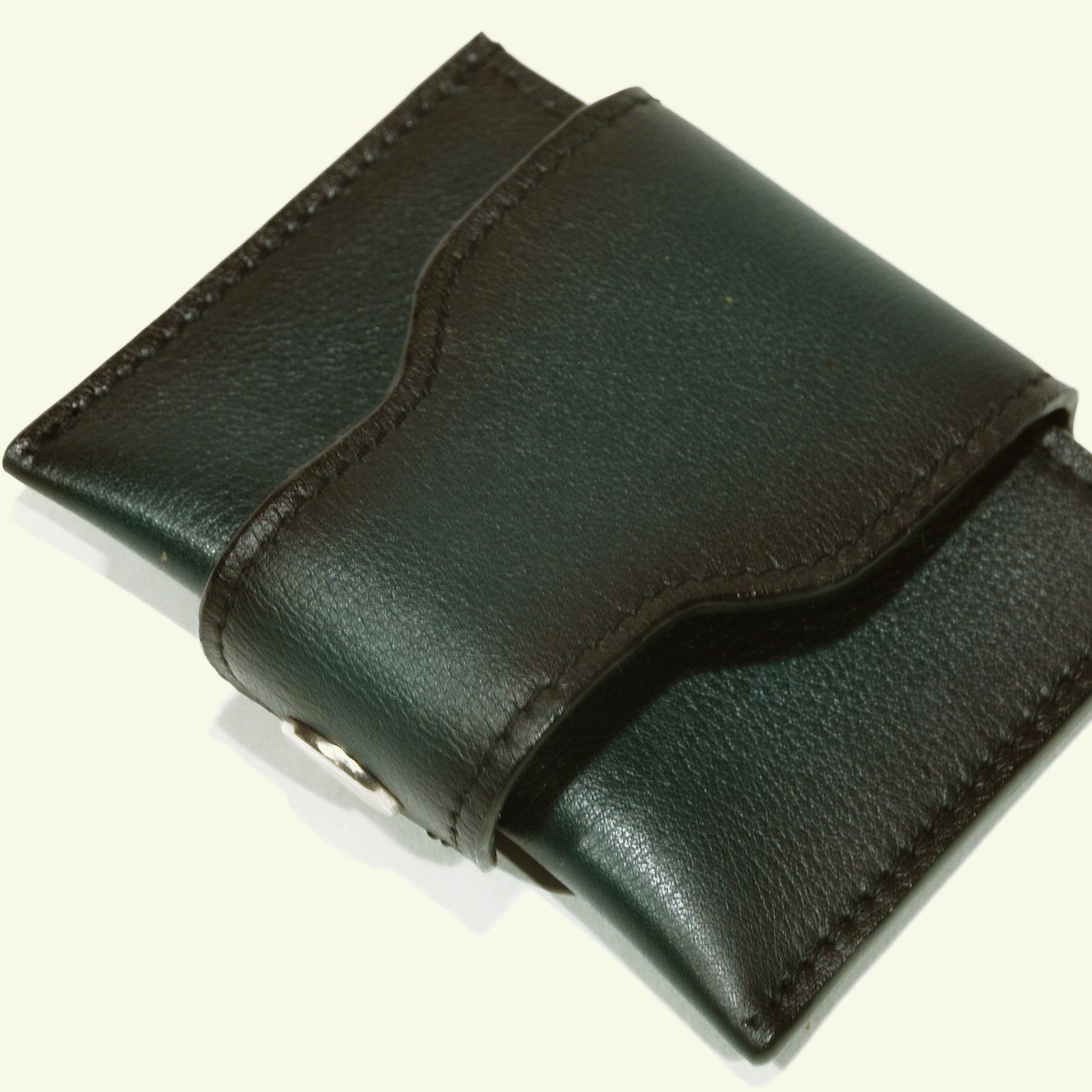 Portefeuille en Cuir de Veau Aérographié “Forest Green"