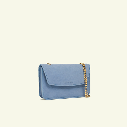 Gia Bag aus airbrush-bemaltem Kalbsveloursleder “Burnt Wheat”