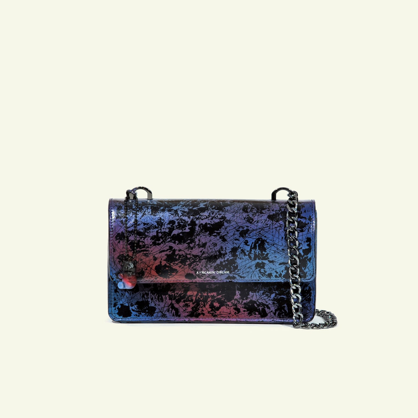 Brenda Bag in airbrushed leather "Abstract sunset"