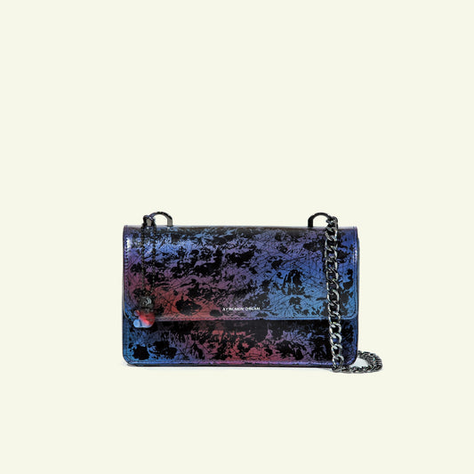 Brenda Bag in airbrushed leather "Abstract sunset"