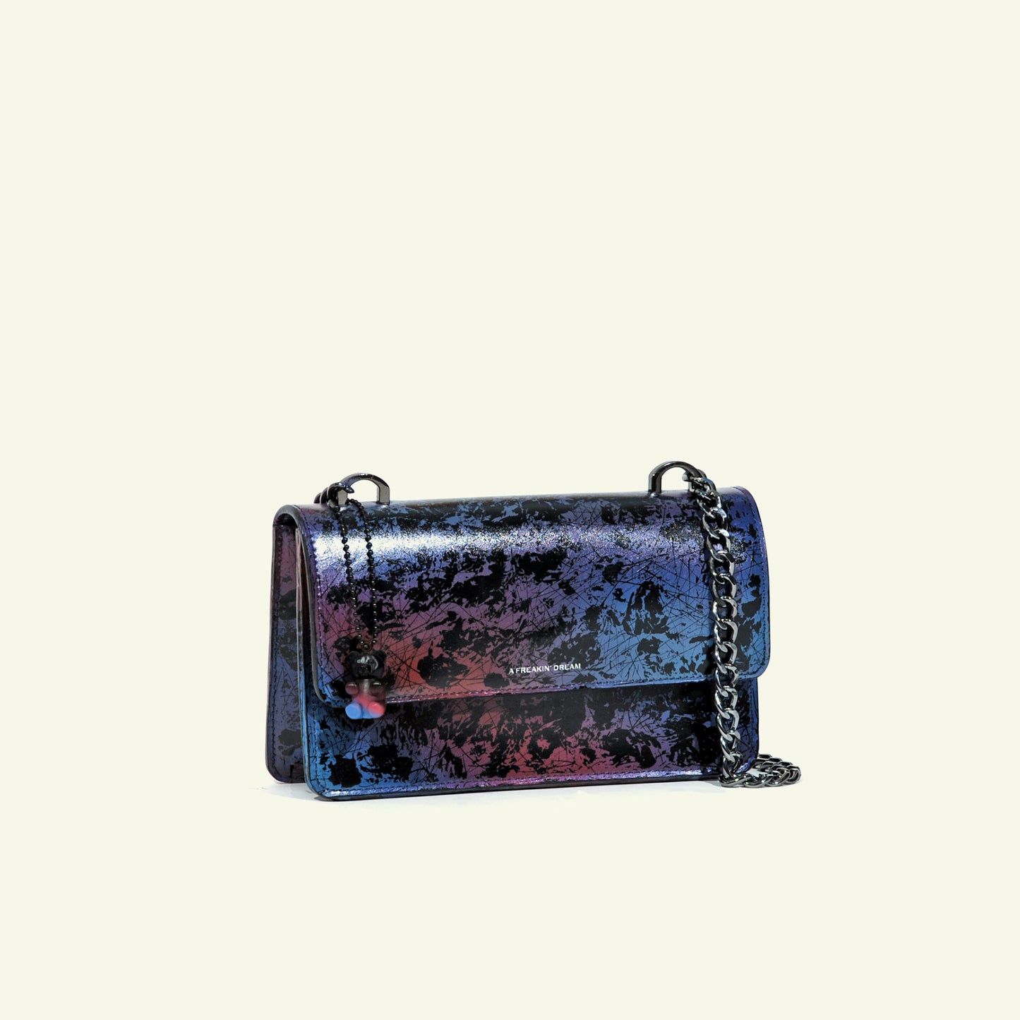 Brenda Bag in airbrushed leather "Abstract sunset"