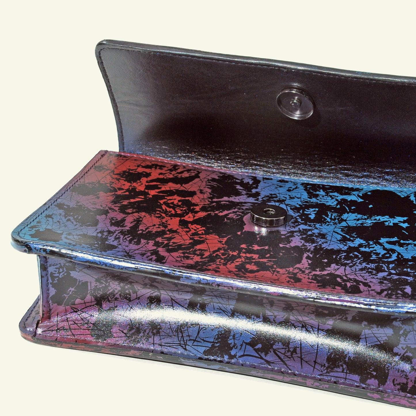Brenda Bag in airbrushed leather "Abstract sunset"