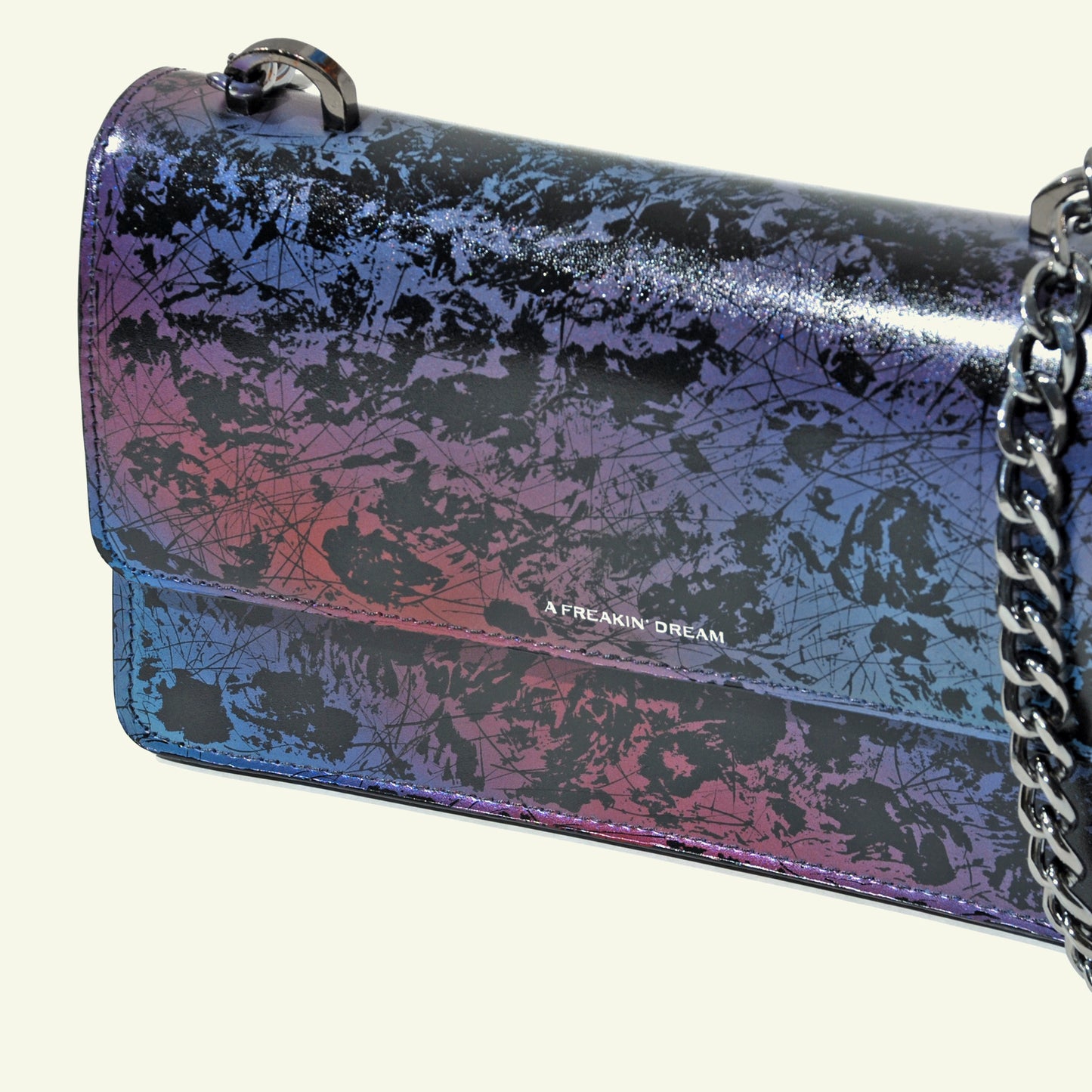 Brenda Bag in airbrushed leather "Abstract sunset"