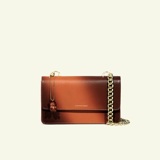 Brenda Bag in airbrushed leather "Burning sun on leather"