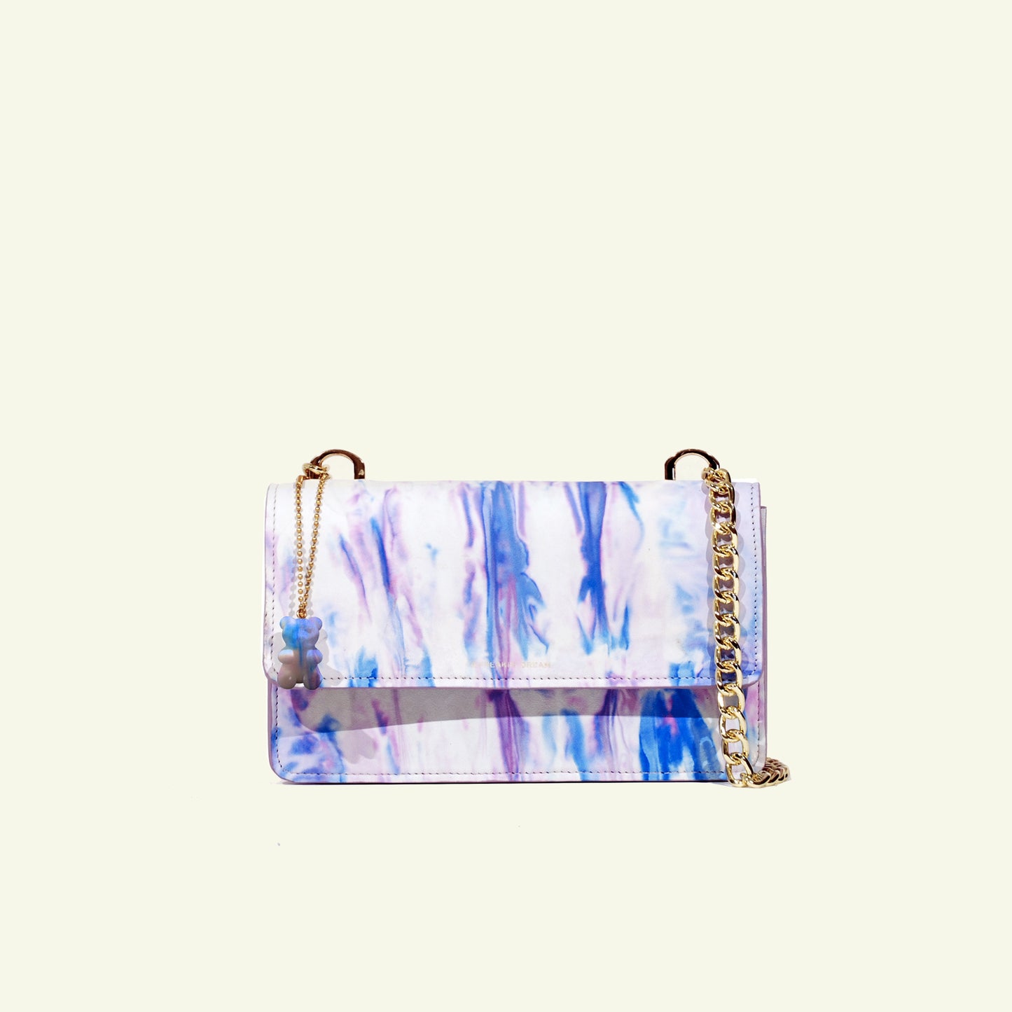 Brenda Bag in airbrushed leather "Baby Colors Tie Dye"