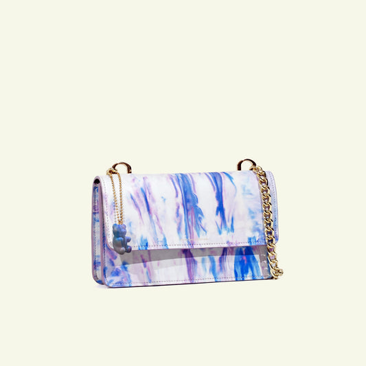 Brenda Bag in airbrushed leather "Baby Colors Tie Dye"