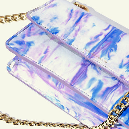 Brenda Bag in airbrushed leather "Baby Colors Tie Dye"