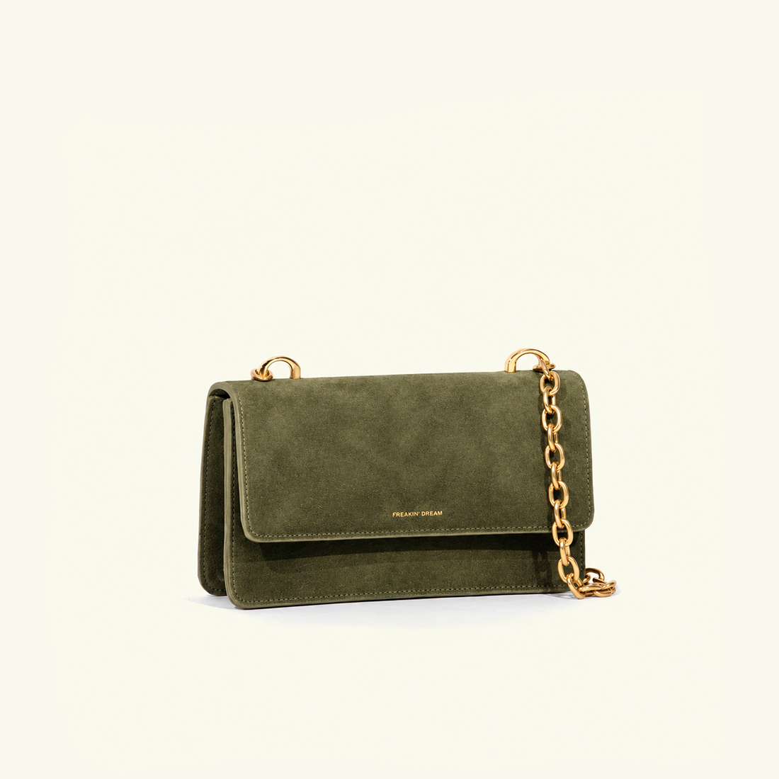 Brenda Sage suede bag – front view