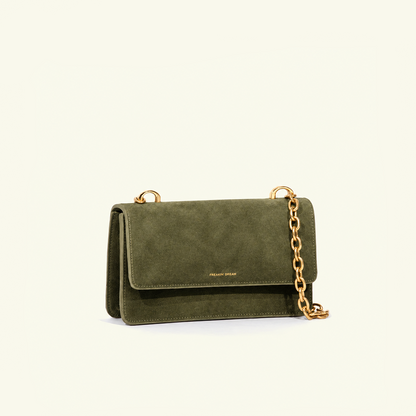 Brenda Sage suede bag – front view