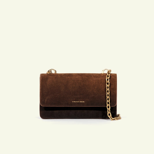 Brenda Bag in airbrushed suede "Burnt Wheat"