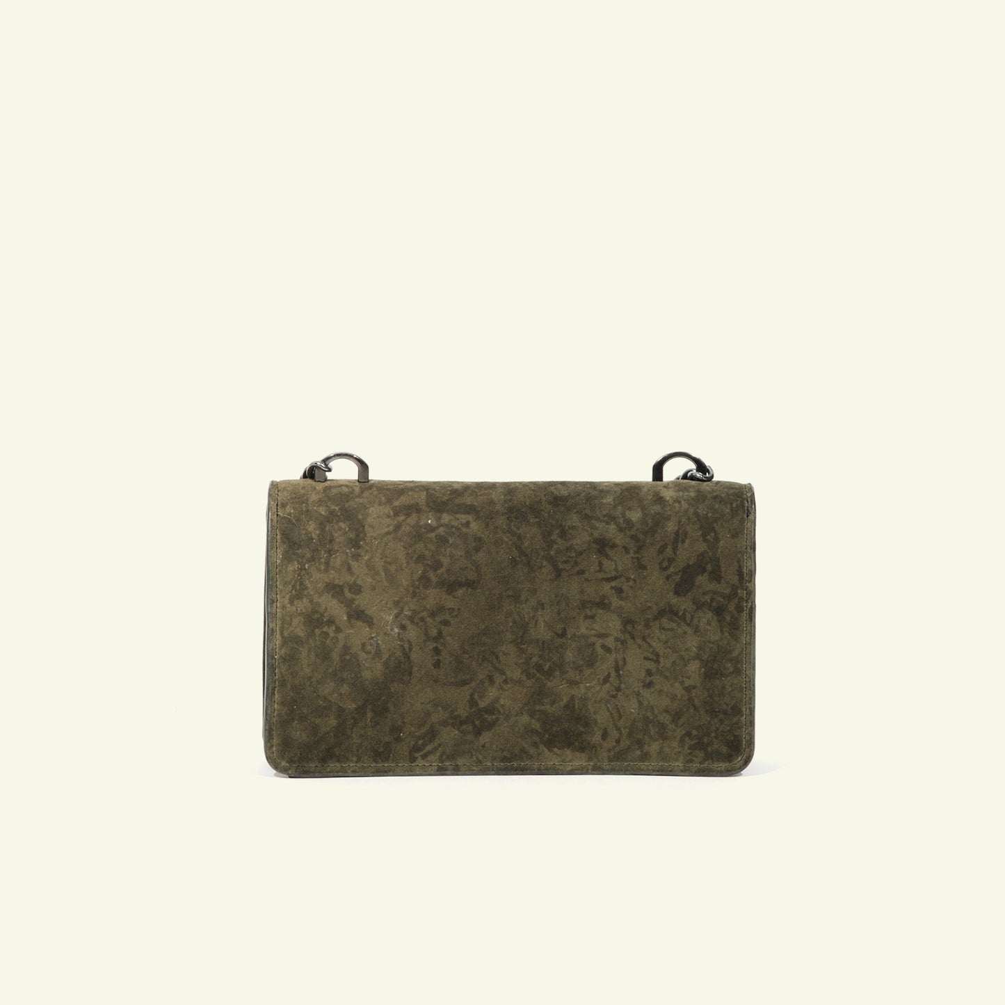 Brenda bag in airbrushed suede "Green stains"