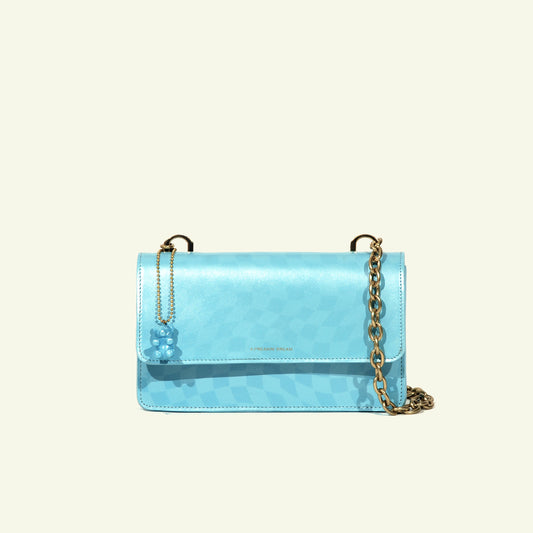 Brenda Bag in airbrushed leather "Checkered motherpearl"