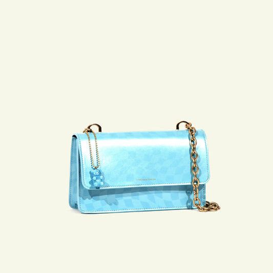 Brenda Bag in airbrushed leather "Checkered motherpearl"