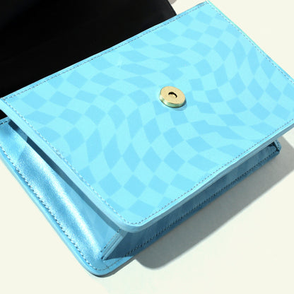 Brenda Bag in airbrushed leather "Checkered motherpearl"