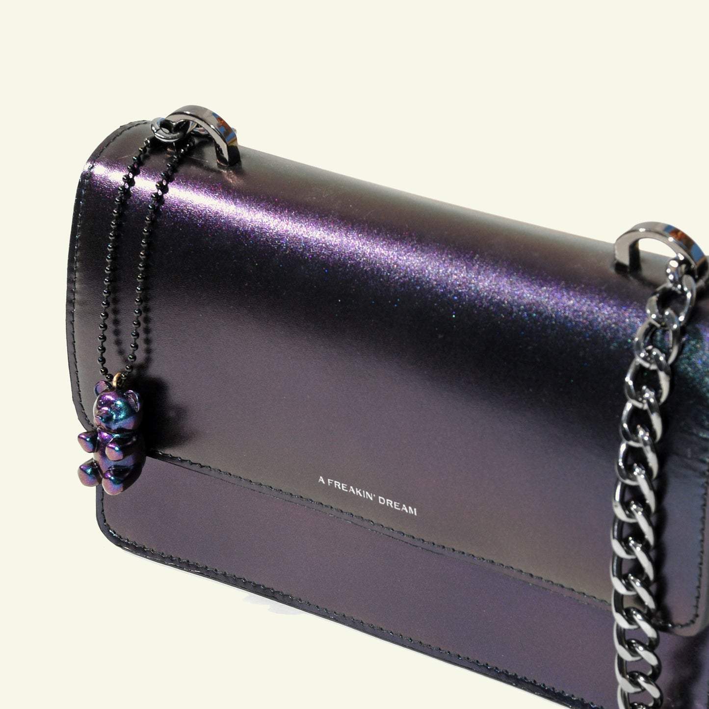 Brenda Bag in airbrushed leather "Iridescent oil"