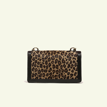 Borsa Brenda in Cavallino Leopardato & Vitello Nero