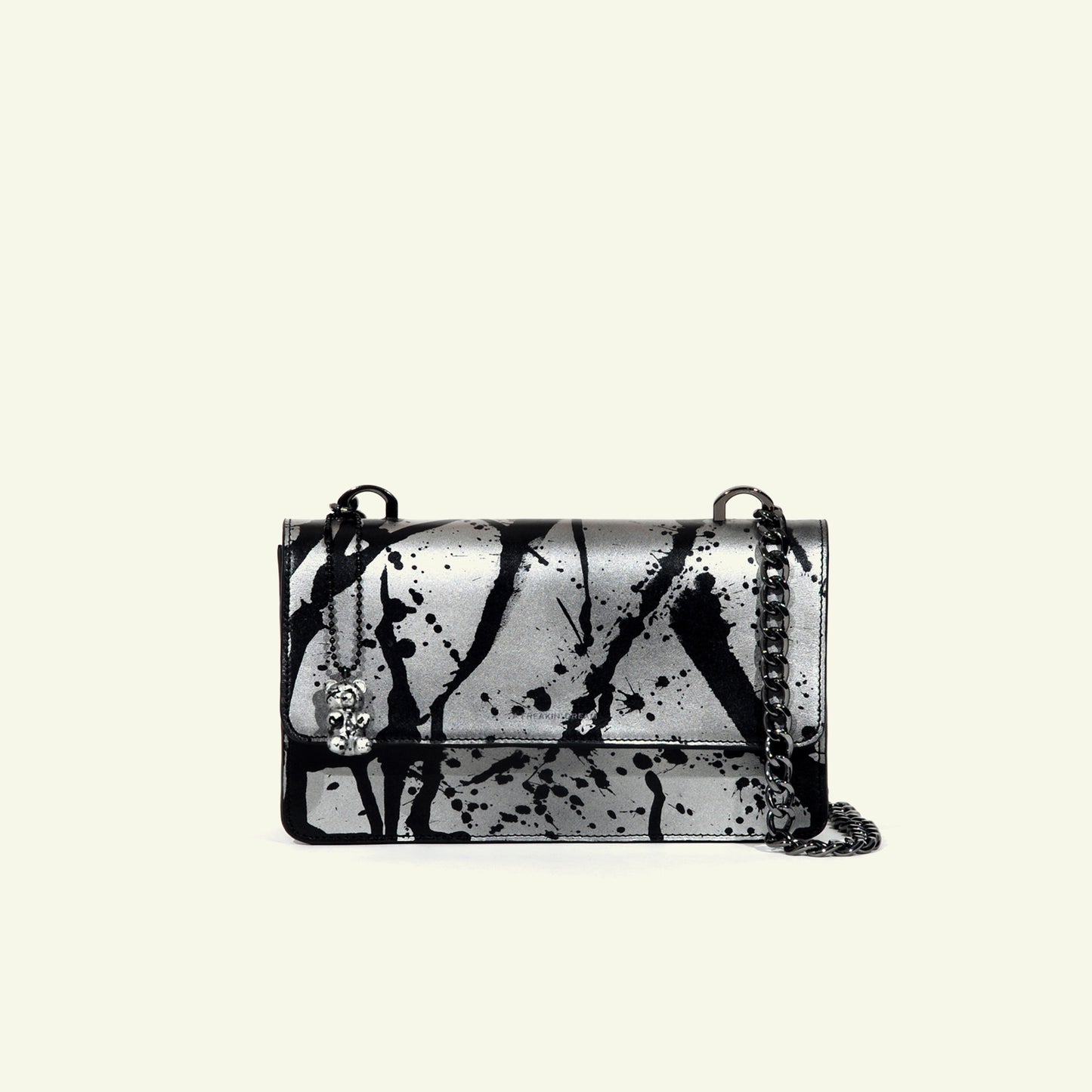 Brenda Bag in airbrushed leather "Liquid silver"