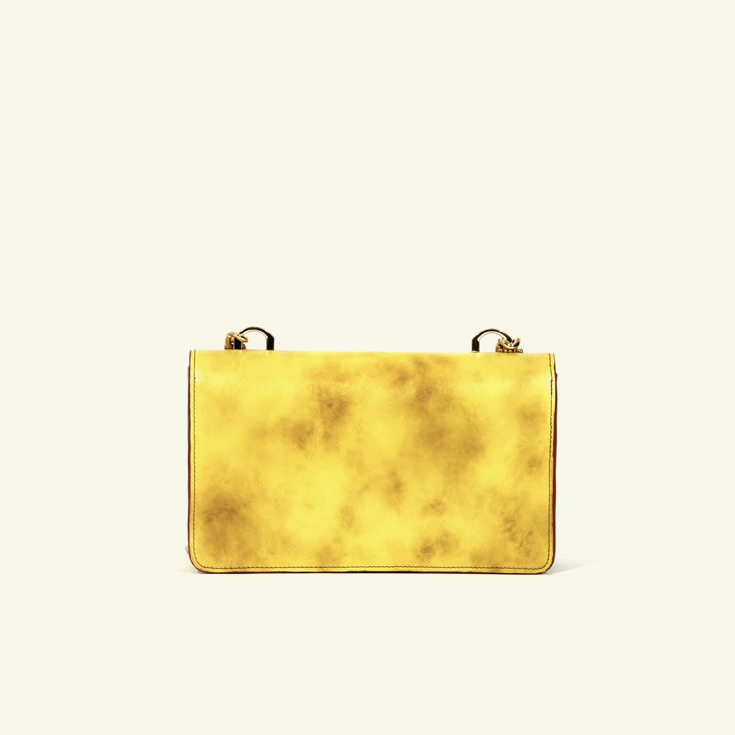 Brenda Bag in airbrushed leather "Yellow tie dye"