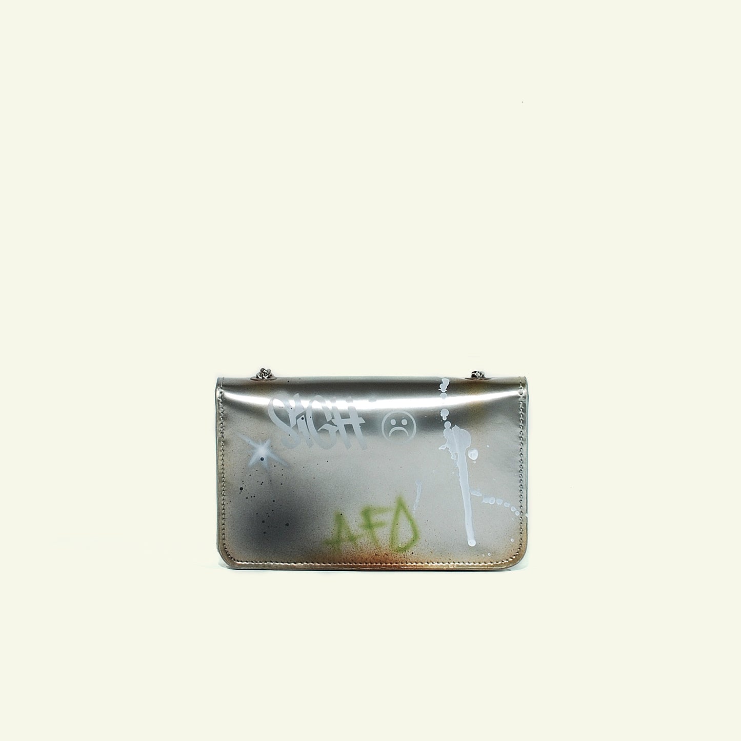 Gia Bag in airbrushed leather "Chrome Graffiti"