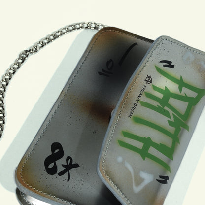 Gia Bag in airbrushed leather "Chrome Graffiti"