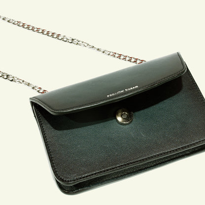 Borsa Gia in pelle aerografata "Forest Green"