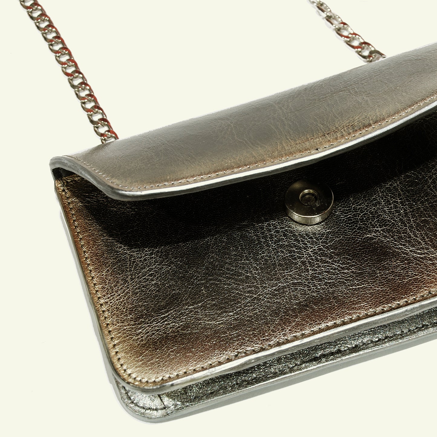 Borsa Gia in pelle aerografata “Warm Metal”