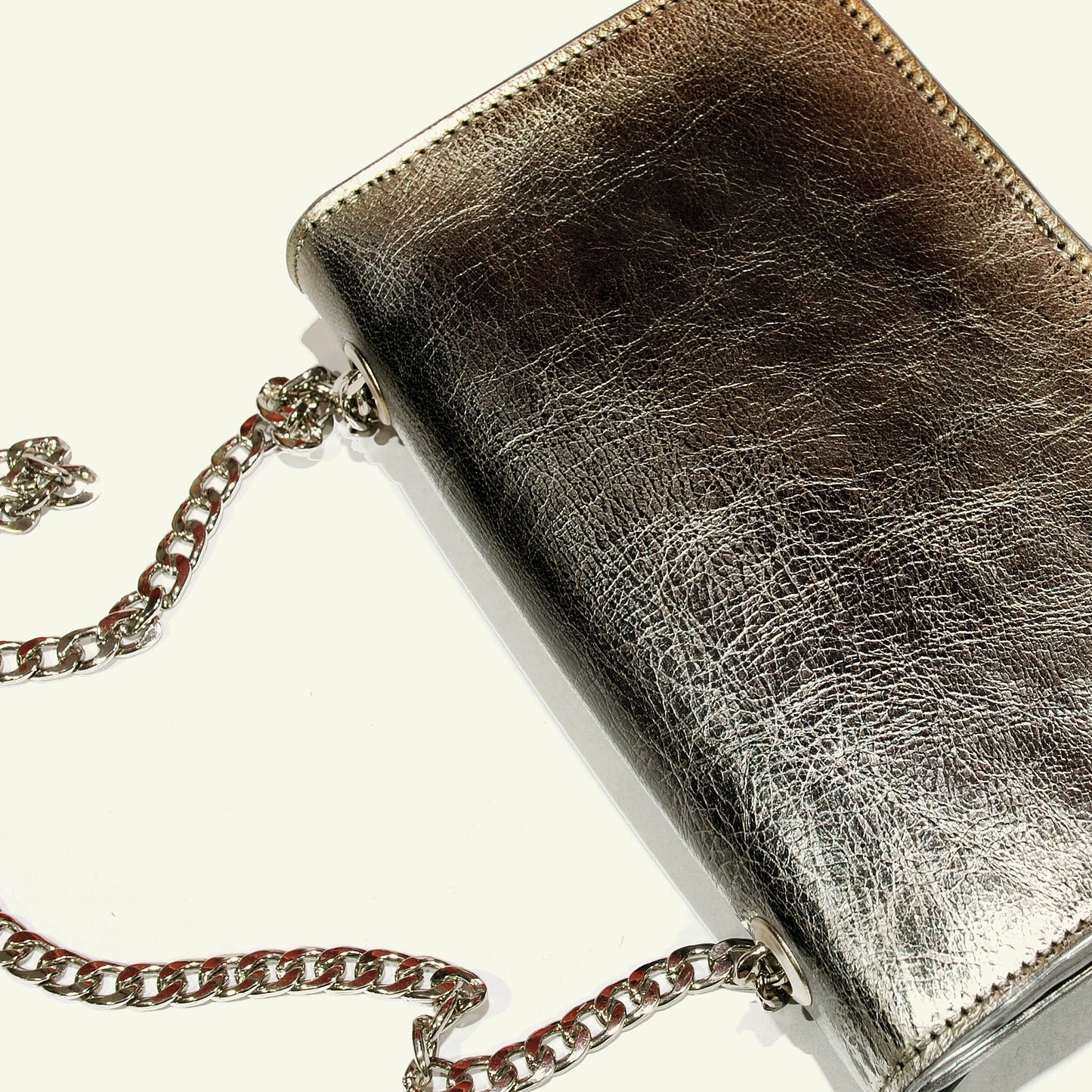 Borsa Gia in pelle aerografata “Warm Metal”