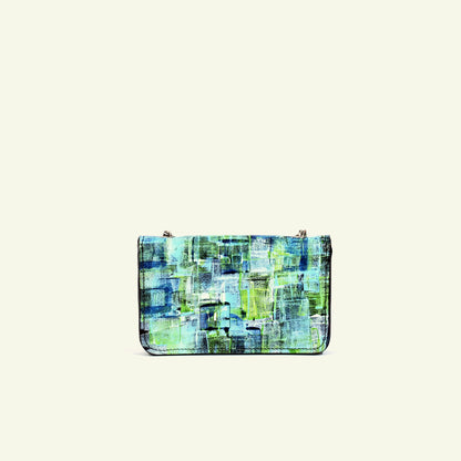 Gia Bag in airbrushed leather "Our Own Bouclè In Acid Green"