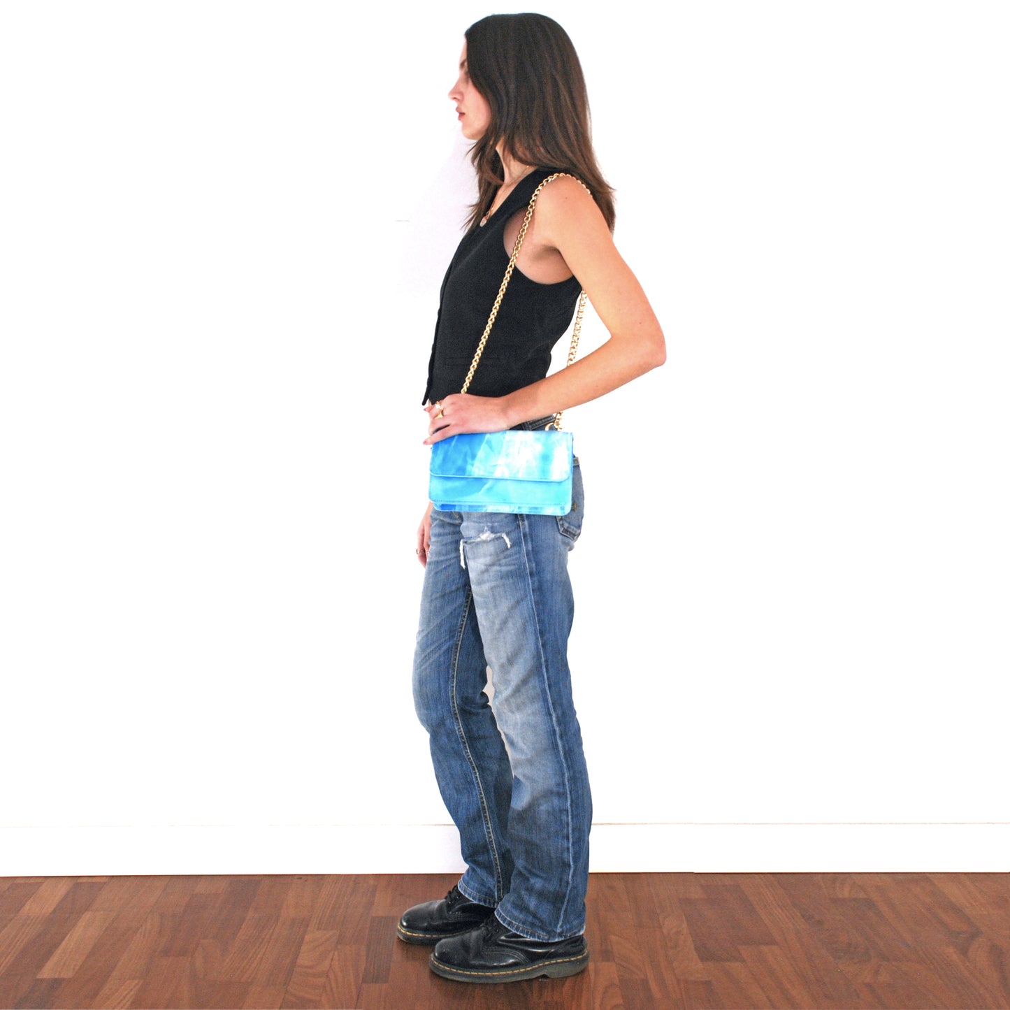 Brenda Bag in airbrushed leather "Cloudy Sky Tie Dye"