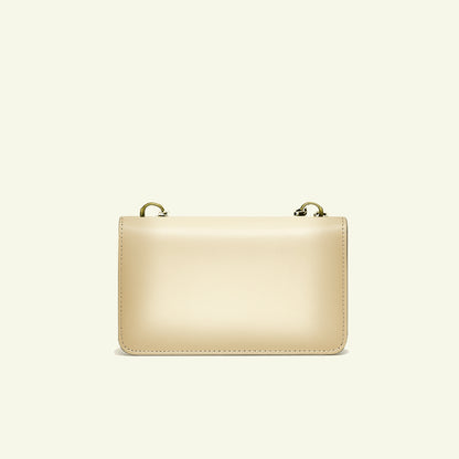 Borsa Brenda in pelle aerografata "Sesame #f0efda"