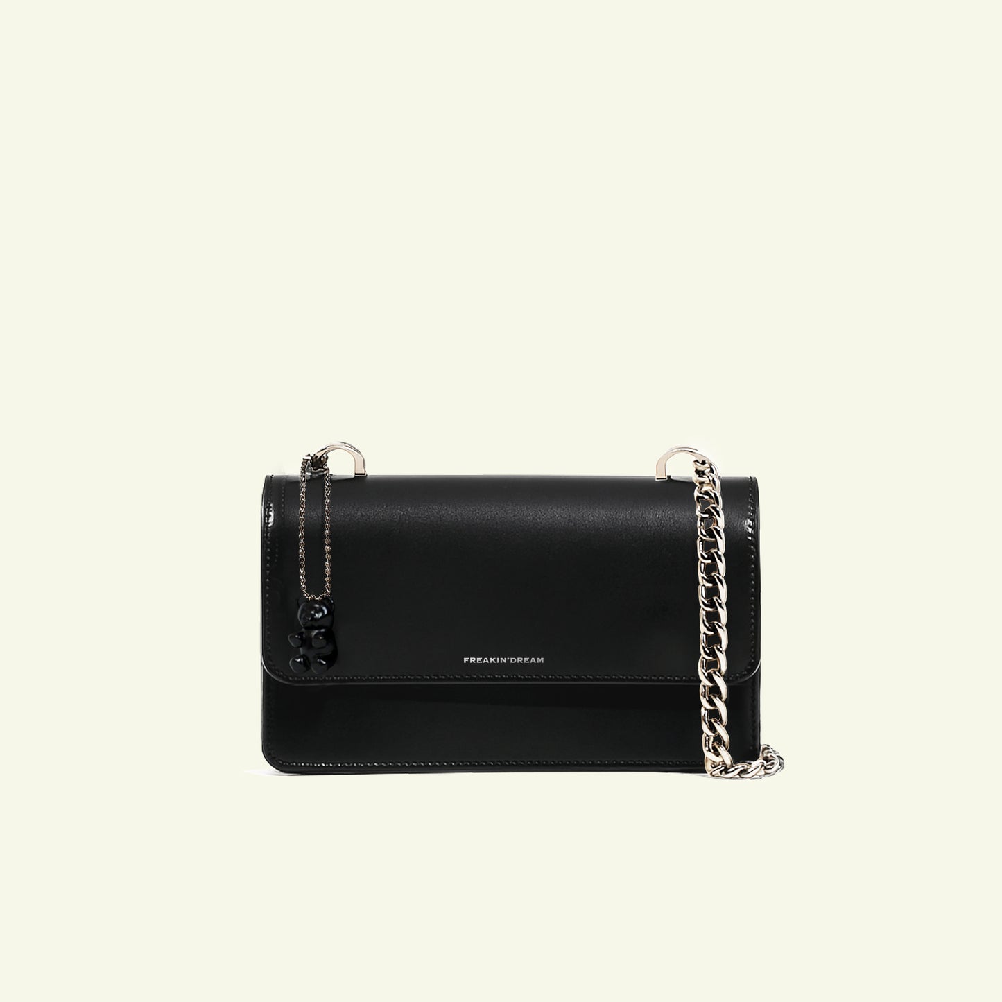 Borsa Brenda in pelle aerografata "Black #00000"