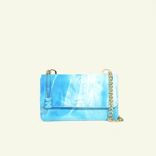 Brenda Bag in airbrushed leather "Cloudy Sky Tie Dye"