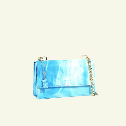 Brenda Bag in airbrushed leather "Cloudy Sky Tie Dye"