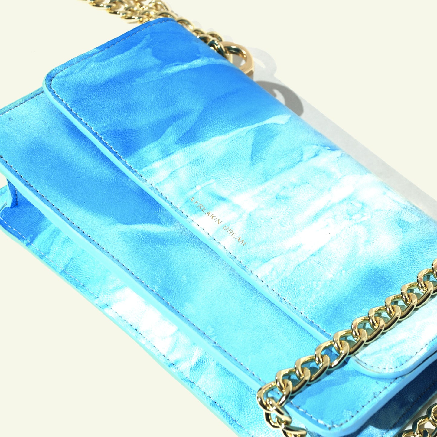 Brenda Bag in airbrushed leather "Cloudy Sky Tie Dye"