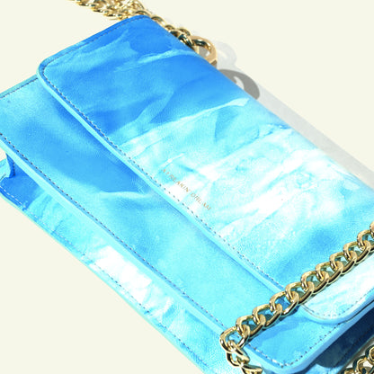 Brenda Bag in airbrushed leather "Cloudy Sky Tie Dye"