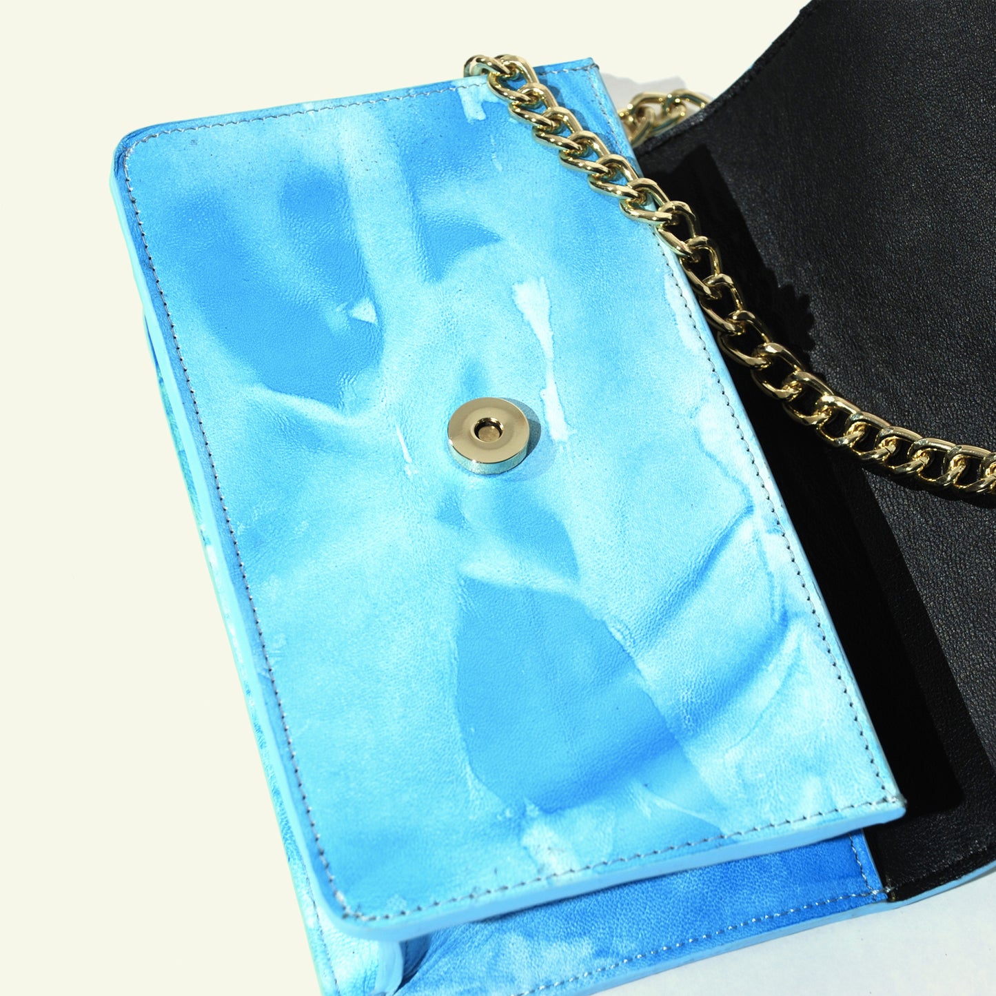 Brenda Bag in airbrushed leather "Cloudy Sky Tie Dye"