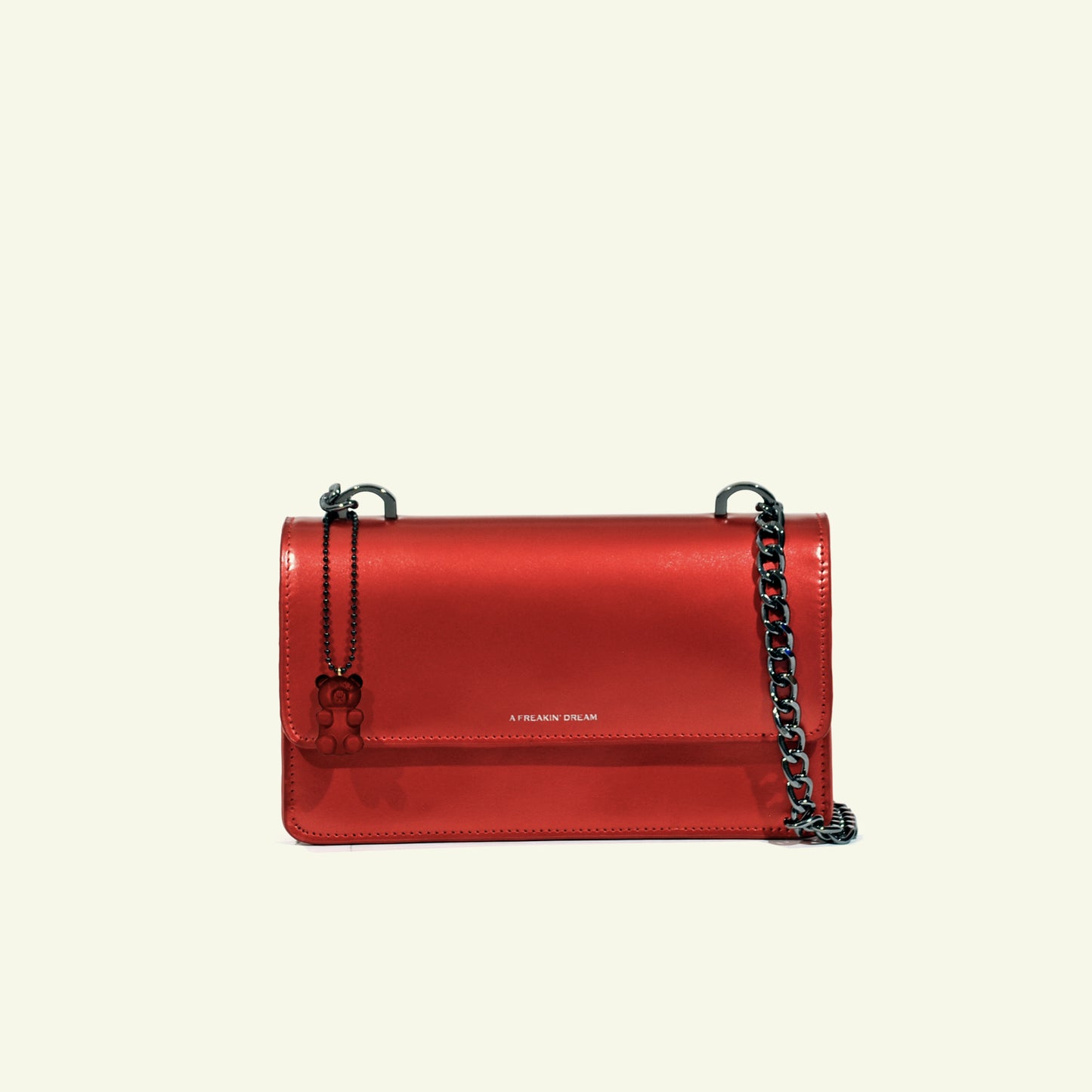 Brenda Bag in airbrushed leather "Flame Red"