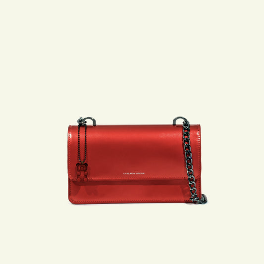 Brenda Bag in airbrushed leather "Flame Red"