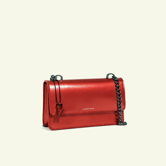 Brenda Bag in airbrushed leather "Flame Red"