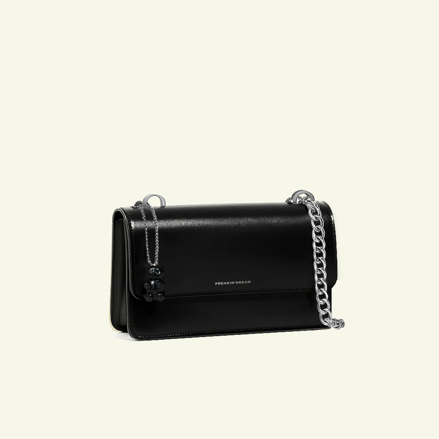 Borsa Brenda in pelle aerografata "Black #00000"