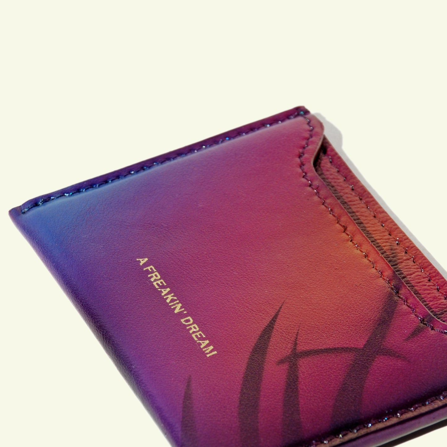 Card holder in airbrushed calfskin "California"