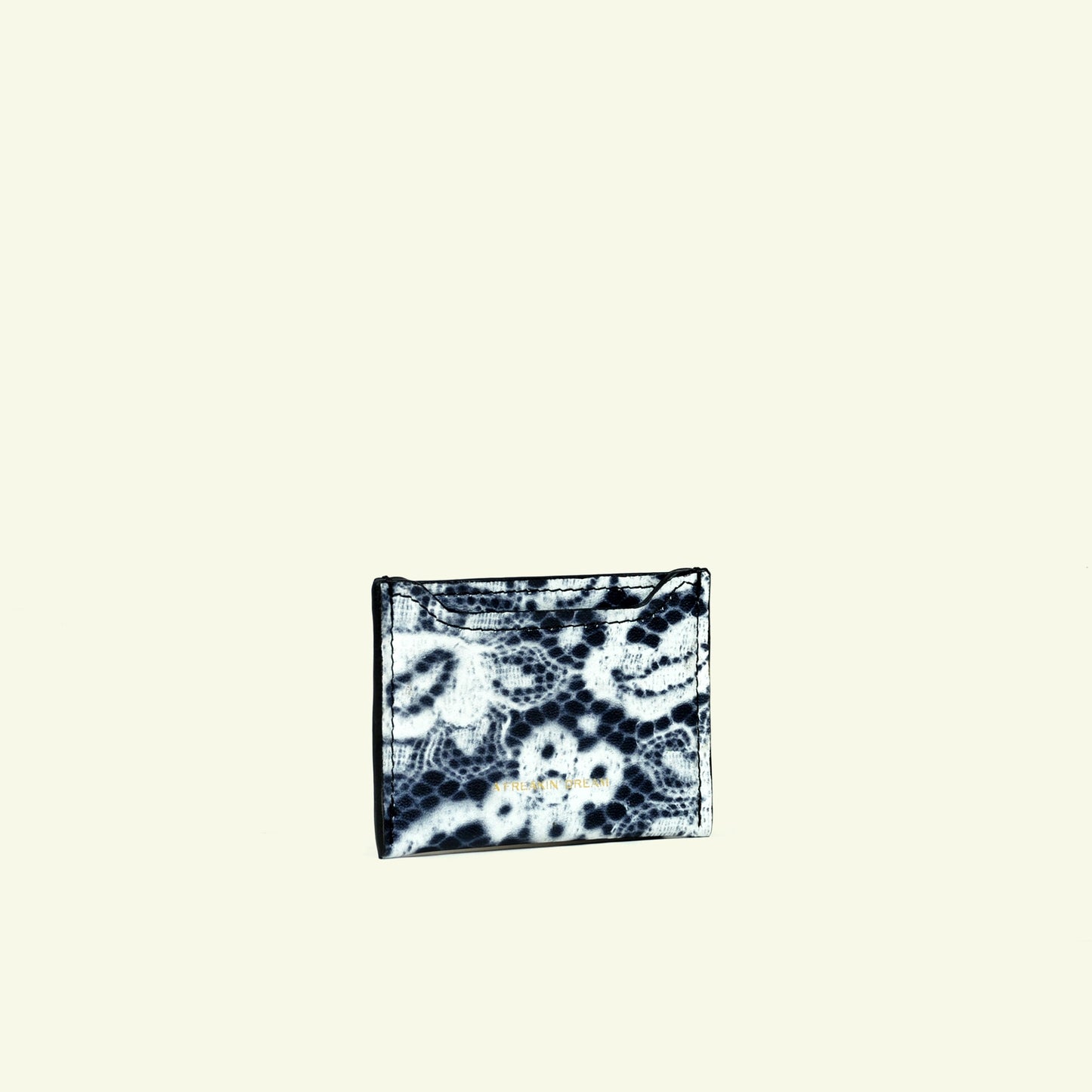 Card holder in airbrushed calfskin "Lace"