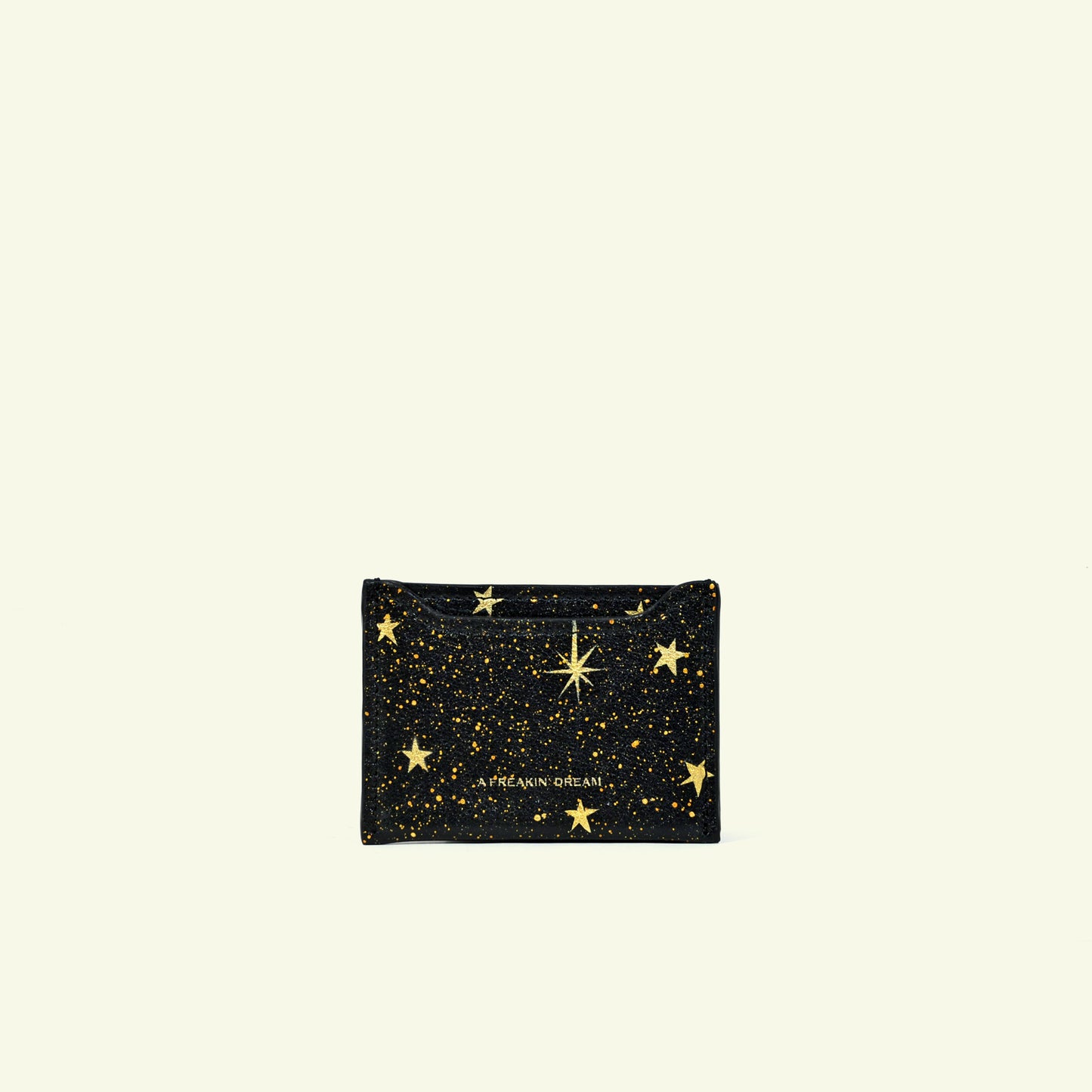 Card holder in airbrushed calfskin "Sky Full Of Stars"